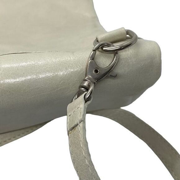 Gianni Chiarini Cream Leather Clutch Shoulder Bag Italy Minimalist Understated - Picture 6 of 13